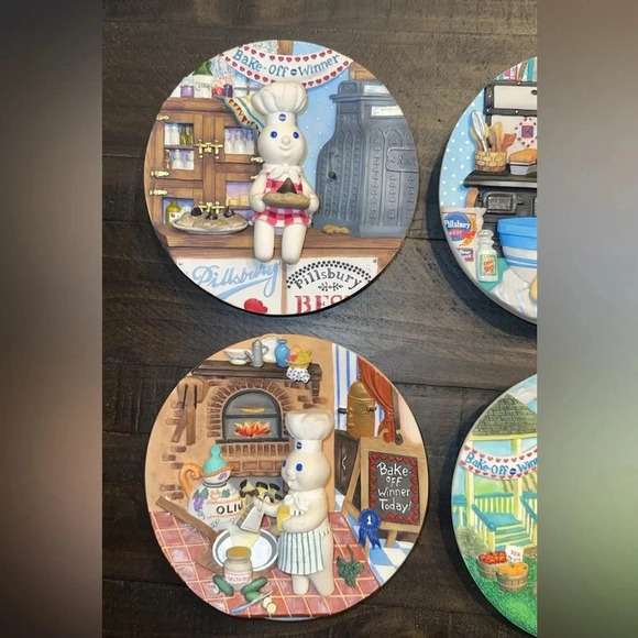VTG 1999 The Pillsbury Doughboy Danbury Mint Bundle Lot 5 Collectible Plates 3D - Picture 4 of 10